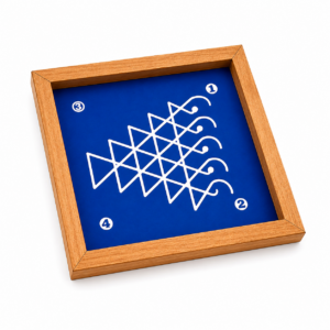 Saraswati Yantra Rangoli Design | 5x5 Wooden Rangoli Stencil