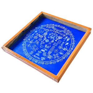 Chaitrangan Big Rangoli Design Wooden Rangoli (13x13 Inches)