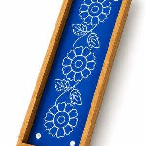 Flower Border Rangoli Stencil Wooden, Rangoli Sacha Wooden, (17x5 Inches)