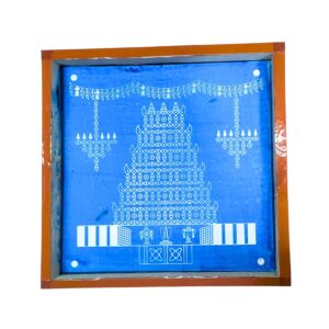 Gopuram Temple Rangoli Design Stencil (10x10 Inches)