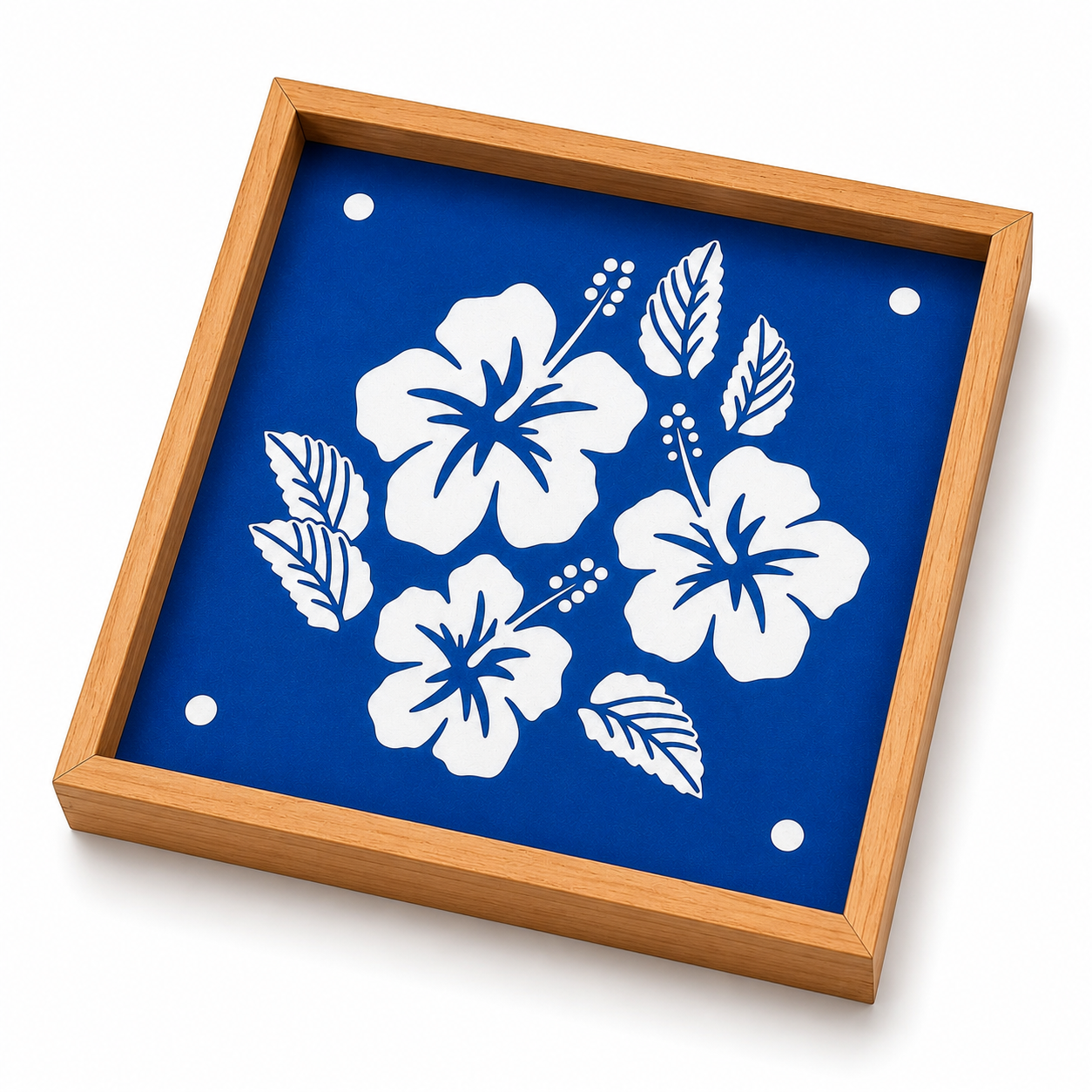 Hibiscus Flower Rangoli Design (10 x 10 Inch) - Image 4