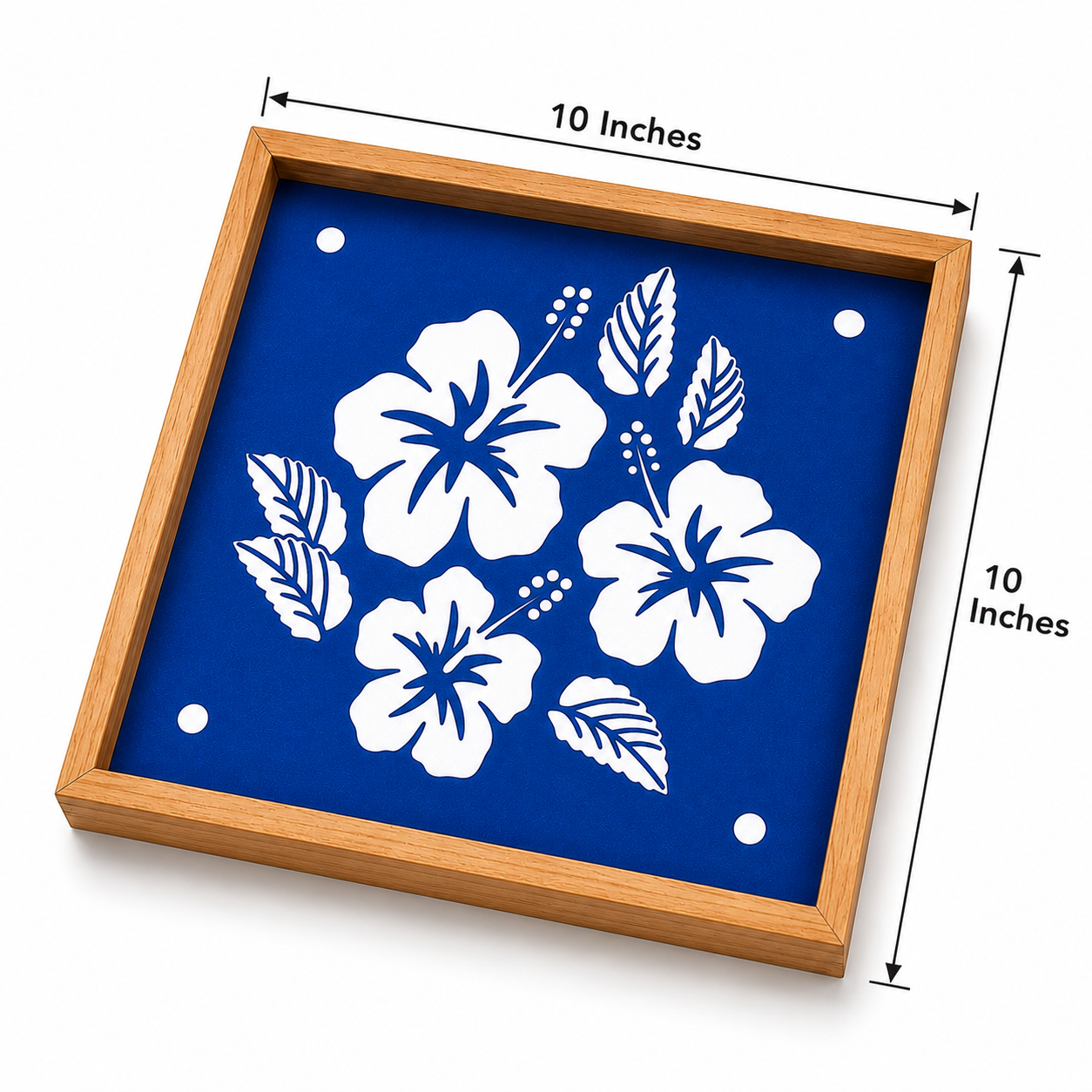 Hibiscus Flower Rangoli Design (10 x 10 Inch) - Image 3