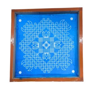 Auspicious Kambi Kolam Rangoli Design Stencil (10x10 Inches)