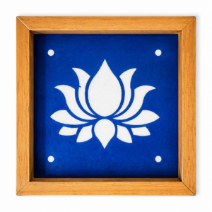 Kamal Wooden Rangoli Design Stencil, Rangoli Sacha Wooden | 5x5 Wooden Rangoli Stencil |