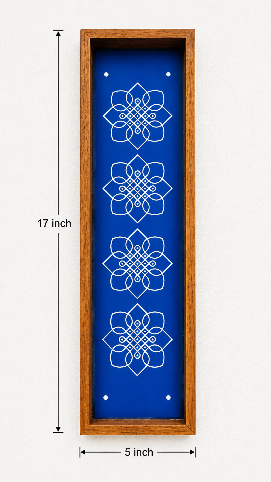 Flower Border Rangoli Stencil for Home Décor | Wooden Rangoli Sacha for Diwali, 17x5 inches - Image 3