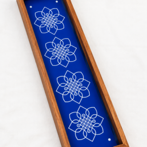 Flower Border Rangoli Stencil for Home Décor | Wooden Rangoli Sacha for Diwali, 17x5 inches